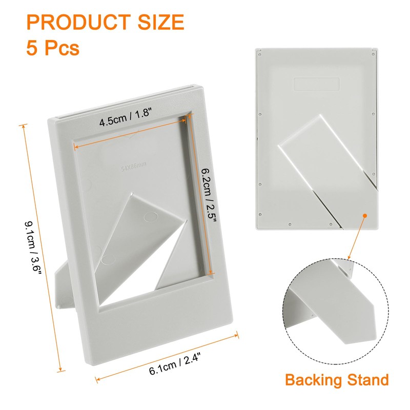 sourcing map 5 Pcs Mini Picture Frames 2.4 x 3.6