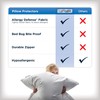 Aller-Ease Maximum Allergy Pillow Protector, Polyester Nylon, White, Standard