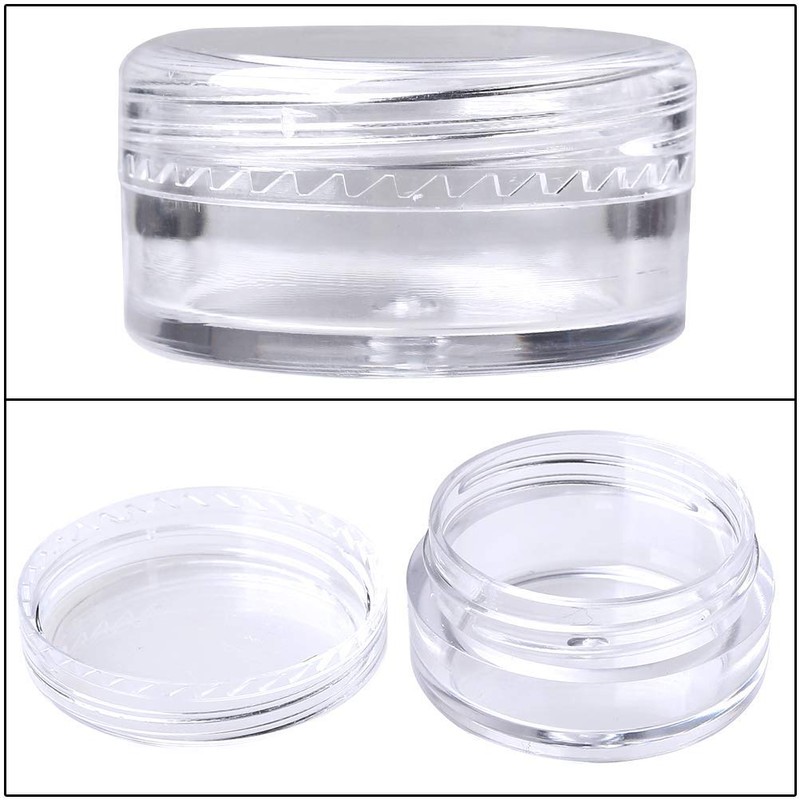 50 Pcs Empty Plastic Cosmetic Jars, 5ml Sample Containers Pots