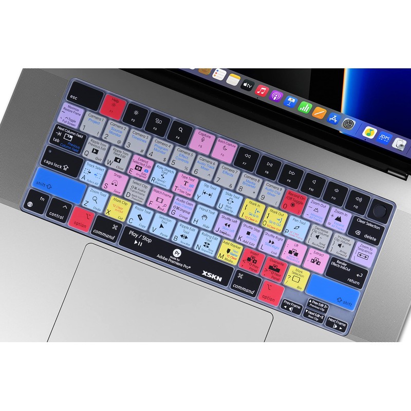 XSKN Premiere Pro Shortcut US Layout Silicone Keyboard Cover Skin