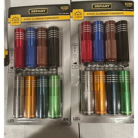 Defiant LED Aluminum Flashlight Combo (8-pack) with Batteries