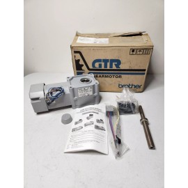 Brother Electric Induction Gearmotor 1/10 HP 30:1 Ratio 200V 1600 Rpm Phase 1