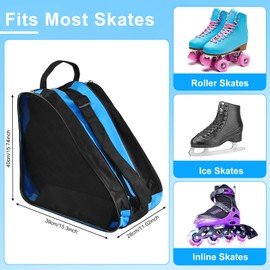 SLTAXAR Roller Skate Bag, Inline Bag, Children's Skate Bag, Ice Skate Bag, Ski Boot Bag, Adjustable Carry Strap, Ice Skate Bag, Roller Skate Bag for Men and Women
