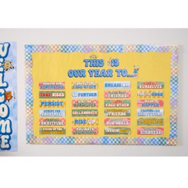 Eureka 847852 S'Cool Era This is Our Year to.. Mini Bulletin Board Set for Teachers and Classrooms, Multicolor, 30 Pieces