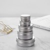 Silver Aluminium Refillable Containers, Empty Tin Jars Round Storage Bottles