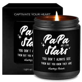 1PC Lavender Scented Candle 5.3oz Soybean Wax Gift Idea for Best Loved Dad Papa Father in Law Stepfather from Daughter Son Christmas Father's Day Thanksgiving Ornament Cute Meaningful Unique Present