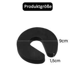 Catelves Pack of 6 Clamping Protectors for Children's Doors, Door Stopper Children Black, Door Stopper Baby Foam, Door Clamp Protection, Window Stopper, Door Stopper Door Stopper Door for Protection