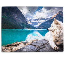 Magnetic Photo Puzzle - Design Yourself with Your Own Pictures and Motifs - 80 Pieces (approx. 20 x 14 cm) - Magnetic Puzzle for Fridge or Blackboard