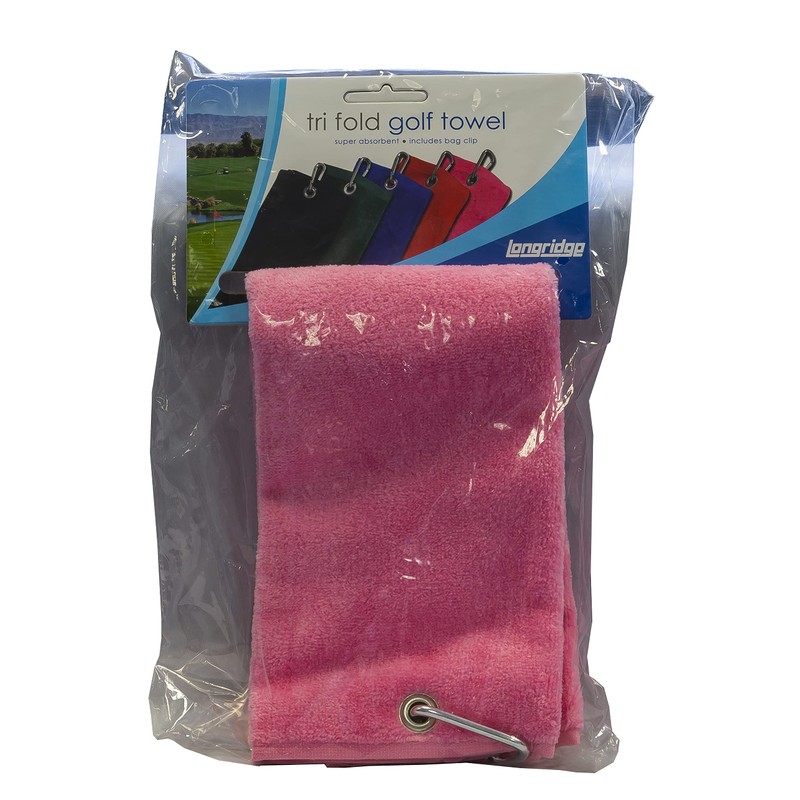 Longridge Three Fold Golf Towel - Pink