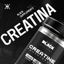 Creatina Monohidratada Black Supplements 1kg 200 Servicios Natural