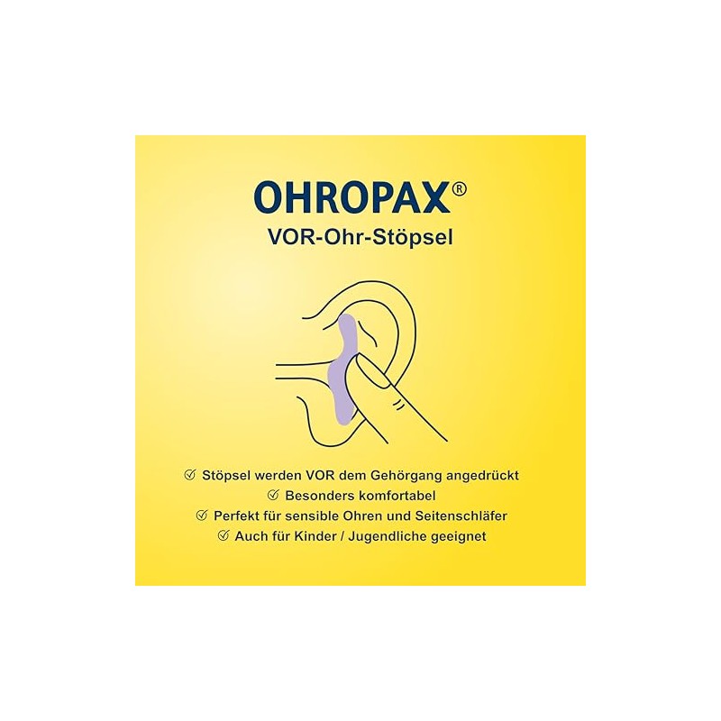 OHROPAX Classic Ear Plugs - Pre Ear Plugs to Protect