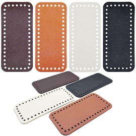 JMZLLRX 4 Colour Bag Base, Bag Base for Crocheting, Rectangular PU Leather Knitting Bag Base for Bag Making, Handbag, Shoulder Bag, Purse, DIY Accessories, 18 x 8 cm