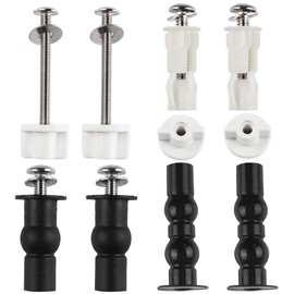 5 Pairs Toilet Seat Screws, Toilet Seat Fixings Fix Expanding Rubber Top Nuts Screws Toilet Seat Hinges Bolt 304 Stainless Steel Toilet Lid Screws for Toilet Seat Replacement Parts