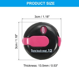 PATIKIL Golf Score Counter, Mini Golf Shot Stroke Attachment Counter Clicker Clip for Golfers Glove Bag Hat, Black Pink