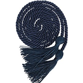 OSBO GradSeason Graduation Honor Cord with Tassel 68" Long for Bachelor, Master, Doctor (Navy)