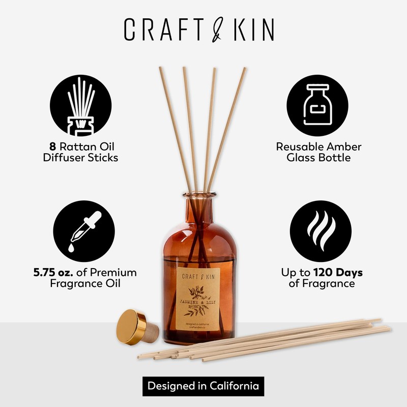 Craft & Kin Sage, Mint & Lavender Reed Diffuser |