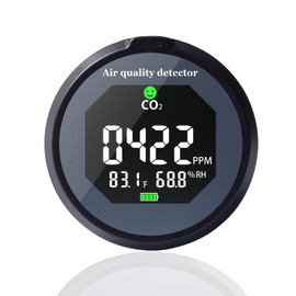 CO2 Detector,3-in-1 Ambient Air Monitor,Tester for Carbon Dioxide,Temperature and Relative Humidity, Air Analyzer Digital CO2 Meter with Alarm for Homes, Cars,Grow Tents, Wine Cellars（TC-10A）