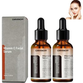 LOYOTICE 2 Unidades De Sérum Facial De Vitamina C Carvenchy, Esencia, Hidratación, Humectación De La Piel, Sérum De Vitamina C, Sérum Facial Antienvejecimiento Y Antiarrugas (30 Ml)