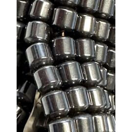 Unbranded Magnetic  Hematite Beads Strands, 6mm Drum, Black