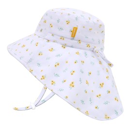 Duoyeree UV Protection Toddler Sun Hat - UPF 50+ Beach & Summer Hat for Kids - Wide Brim Hat for Boys & Girls(2-5T)