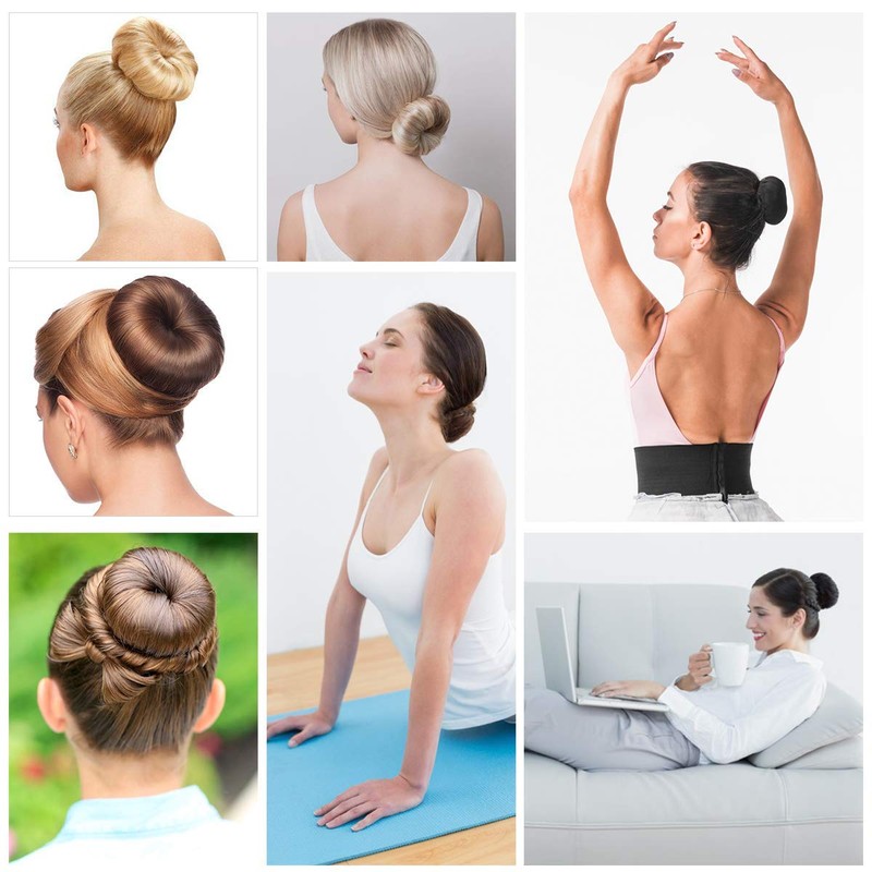 Gearmax 6 Pack Hair Bun Maker, Fast & Easy Donut