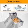 Stainless Steel Deep Fryer, 6.3QT/6L Capacity, 2500W, Temperature Range 140℉-392℉,