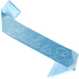 Bride to Be Sash Blue Bachelorette Party Costume Accessories Party Favors Bridal Shower Accessory, Bach Party Decorations, Engagement Party Supplies