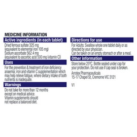 Ferro-Grad C PR 325/562.4mg Tablets Bottle 90