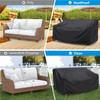 Mrrihand Heavy Duty Patio Sofa Cover Waterproof, 2-Seater Outdoor Sofa
