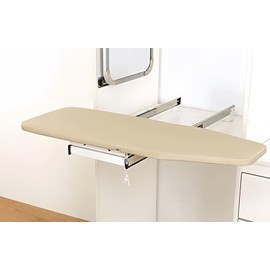 HIDE AWAY IRONING BOARDS Foldable Rotated Ironing Board Closet Pull-Out Stow Away in The Cabinet Ironing Station for Home, Apartment, Beige