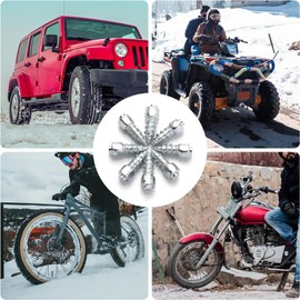 MaiMMaledy 100PCS Universal Tire Carbide Screw Spikes Skid Nails 9x4mm Anti-Slip for ATV/Car/Motorcycle/Bicycle Tires - Winter Emergency Aid - Enhance Grip on Snow Ice