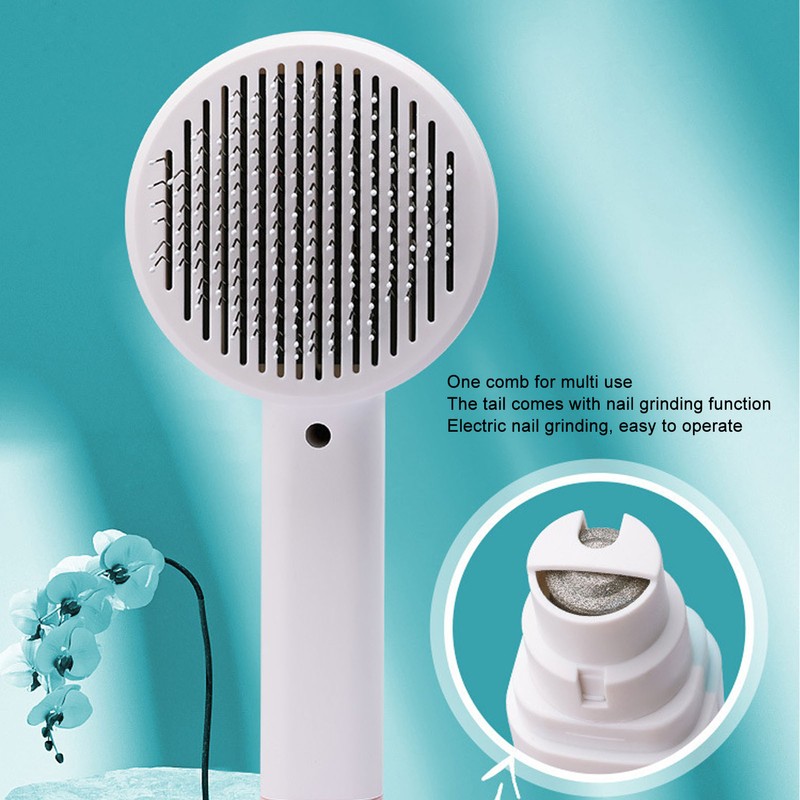 Pet Slicker Brush 2 in 1 Detangling Self Cleaning Floating