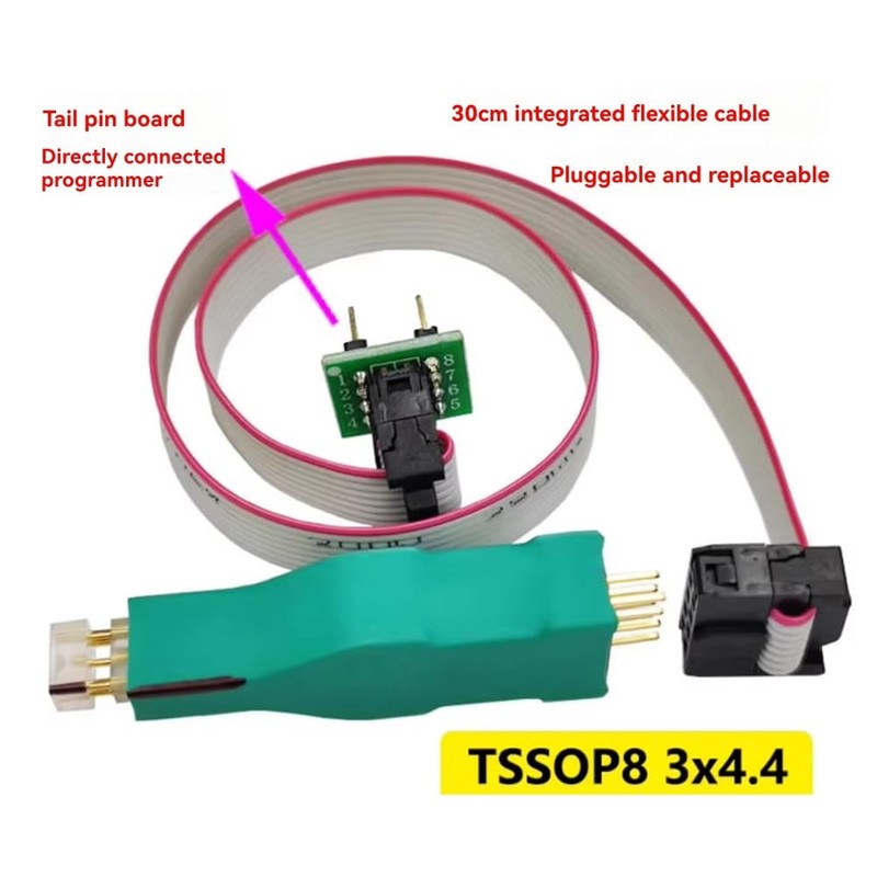Snblzhef TSSOP8 Burning Cable Probe PCB Chip Burning Test Fixture