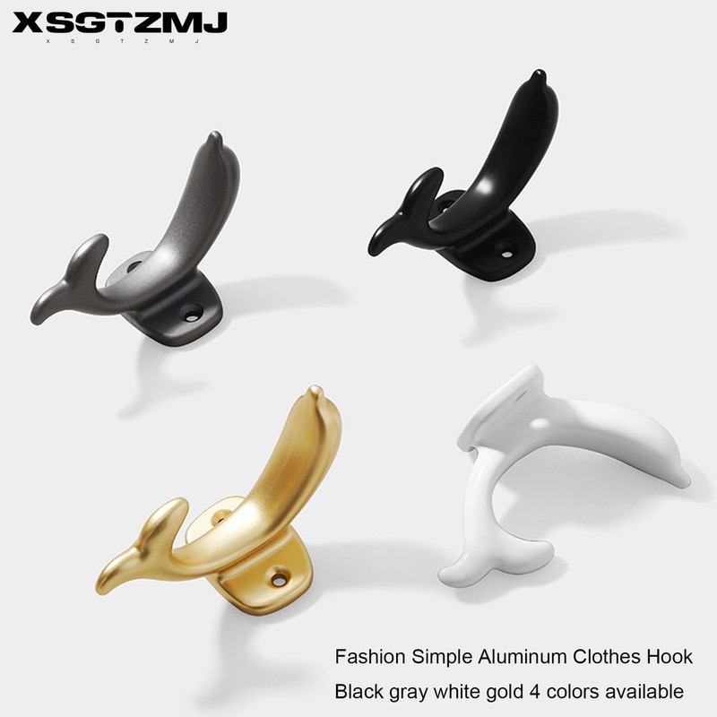 XSGTZMJ 4 Pcs Decorative Hooks Dolphin Styling,Dolphin Coat Hook for