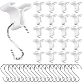 Moxweyeni 70 Pack Drop Ceiling Hooks for Hanging Ornament Christmas Classroom Supplies Hanging Ceiling Tile Metal Hangers for School Classroom Office (S Hook)
