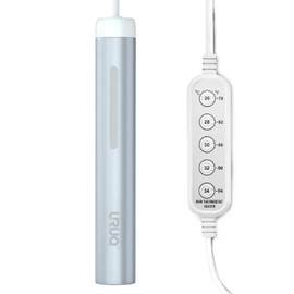 Small Aquarium Fish Tank Heater: URUQ 25W Submersible Aquarium Heater Adjustable Temperature Ultra-Low Water Level for Betta Fish Starter Kit - Under 3 Gallon Mini Aquarium