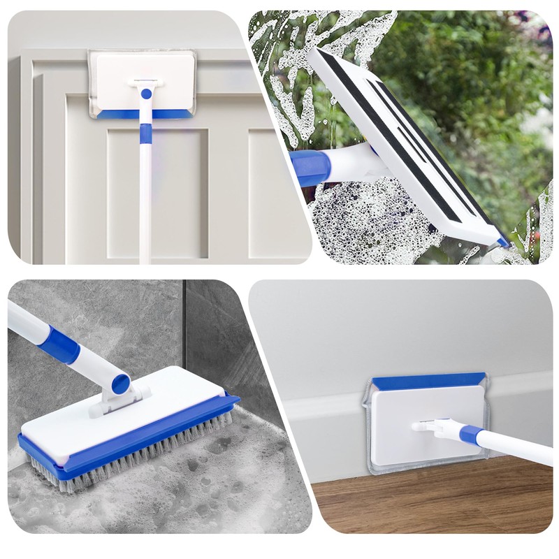 Baseboard Cleaner Tool with Long Handle,Wall Cleaner Mop with Extendable