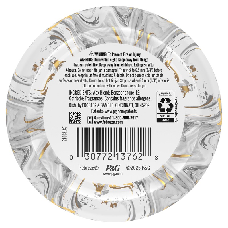 Febreze Scented Candle, Ember Scent, 11 oz 4 Wick Candle,