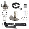 Scooter Starter Shaft Set, Pinion/Driver/Spring and Kickstarter Roller, Zinc Process,