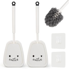 Juego de 2 escobillas de Inodoro abatibles，Cepillo de Limpieza para Baño, Limpiador de Inodoros, Cepillo de Inodoro, Decoración de Baño，decoración de baño, Duradero