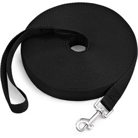 2pcs Correa para Perros, 15m Larga Correa de Entrenamiento para Perro Manos Libres, Ideal para Entrenar, Jugar, Acampar o Usar en el Patio Trasero (15