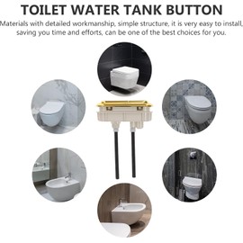 Toyvian Botón de descarga para inodoro, botón de doble pulsador para cisterna, accesorio de reemplazo de ABS, diseño de doble pulsador, para baño y uso doméstico Color Aleatorio