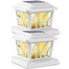 SIEDiNLAR Solar Post Cap Lights Outdoor, Aluminum Glass 2 Modes