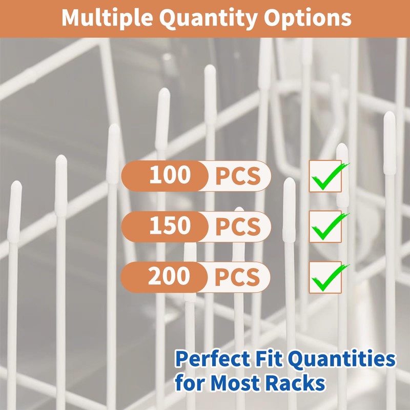TSBSHum 100-Pack Dishwasher Rack Caps,Dishwasher Rack Repair Coating,as the Dishwasher