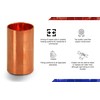 Supply Giant DDDQ0012-5 Straight Copper Coupling Fittings with Sweat Ends