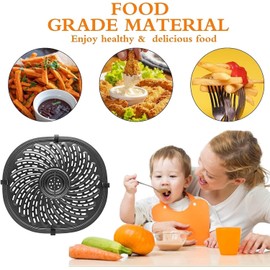 Nvkwca 7QT Air Fryer Rack for Gourmia GAF718 7QT/Gowise 7QT/PowerXL Vortex 7QT/Chefman 6.5QT Air Fryers, Premium Air Fryer Tray Grill Crisper Plate Pan Grate Shelf Grid for 7QT PowerXL Air Fryer