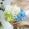 SITUMEIZI Hydrangea Artificial Flower Faux Hydrangea Flowers 21 Inch Latex