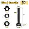 Mywish (10 Sets) 5/16-18 x 2" Hex Head Bolts and