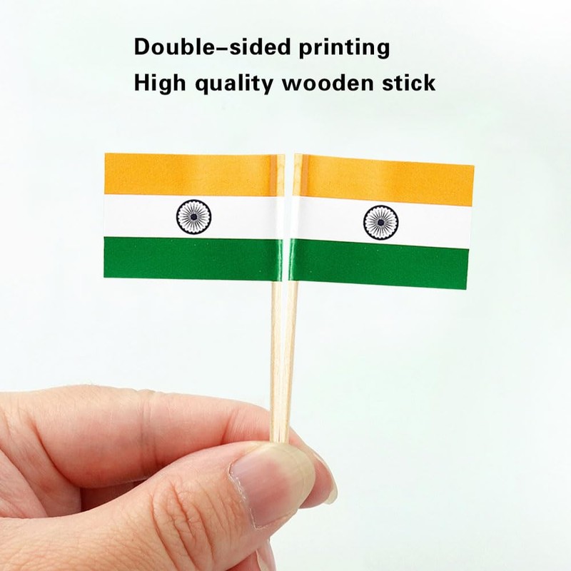mflagperft India Flag Indian Flag, Small Mini India Toothpick Flags