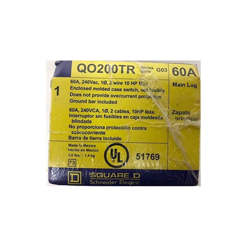 Square D Qo200Tr 60A Ld-Cntr